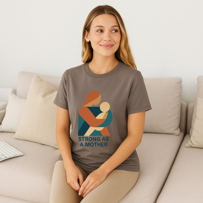 Strong as a Mother Postpartum Shirt | Stylish Tee with  | brand