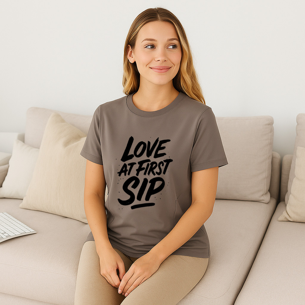 Breastfeeding T-Shirt with Side Zippers | "Love at Firs | brand