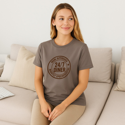 Baby Shower Gift Idea | 24/7 Diner Zipper Nursing T-Shirt