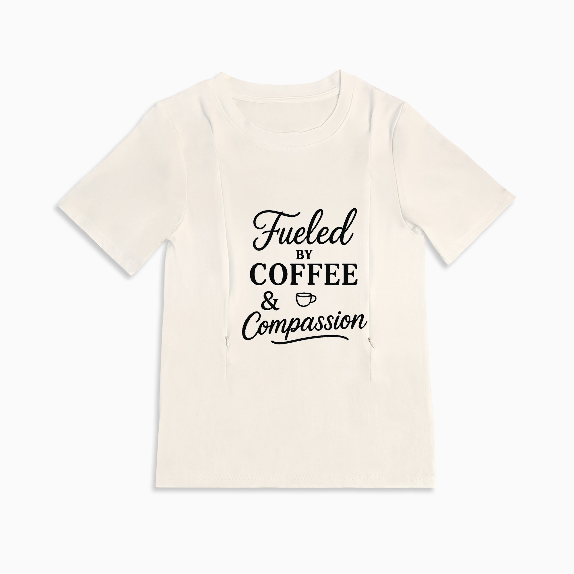 Postpartum Shirt | Fed Is Best Slogan | Easy Access Zippers