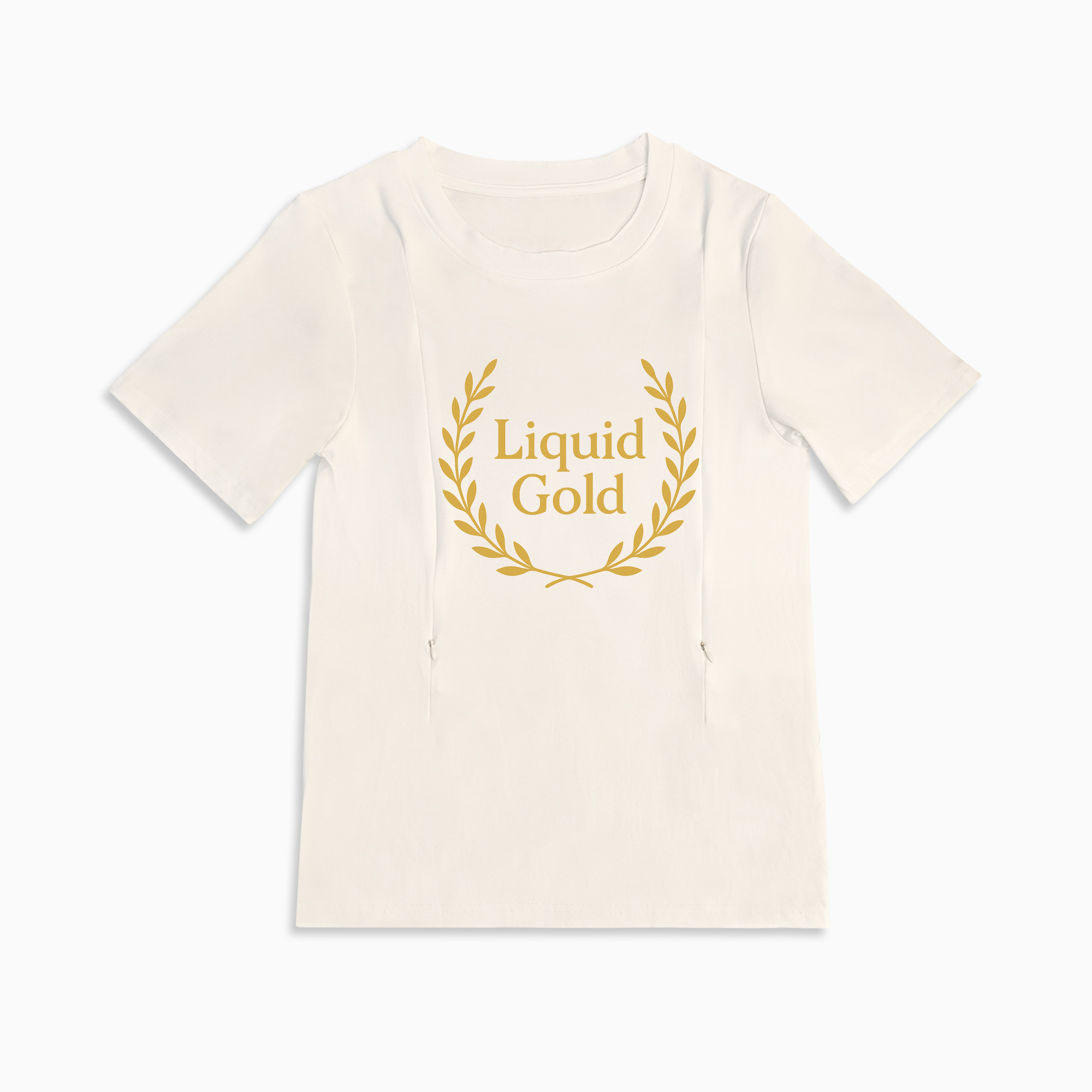Postpartum Shirt | Liquid Gold Slogan | Easy Access Zippers