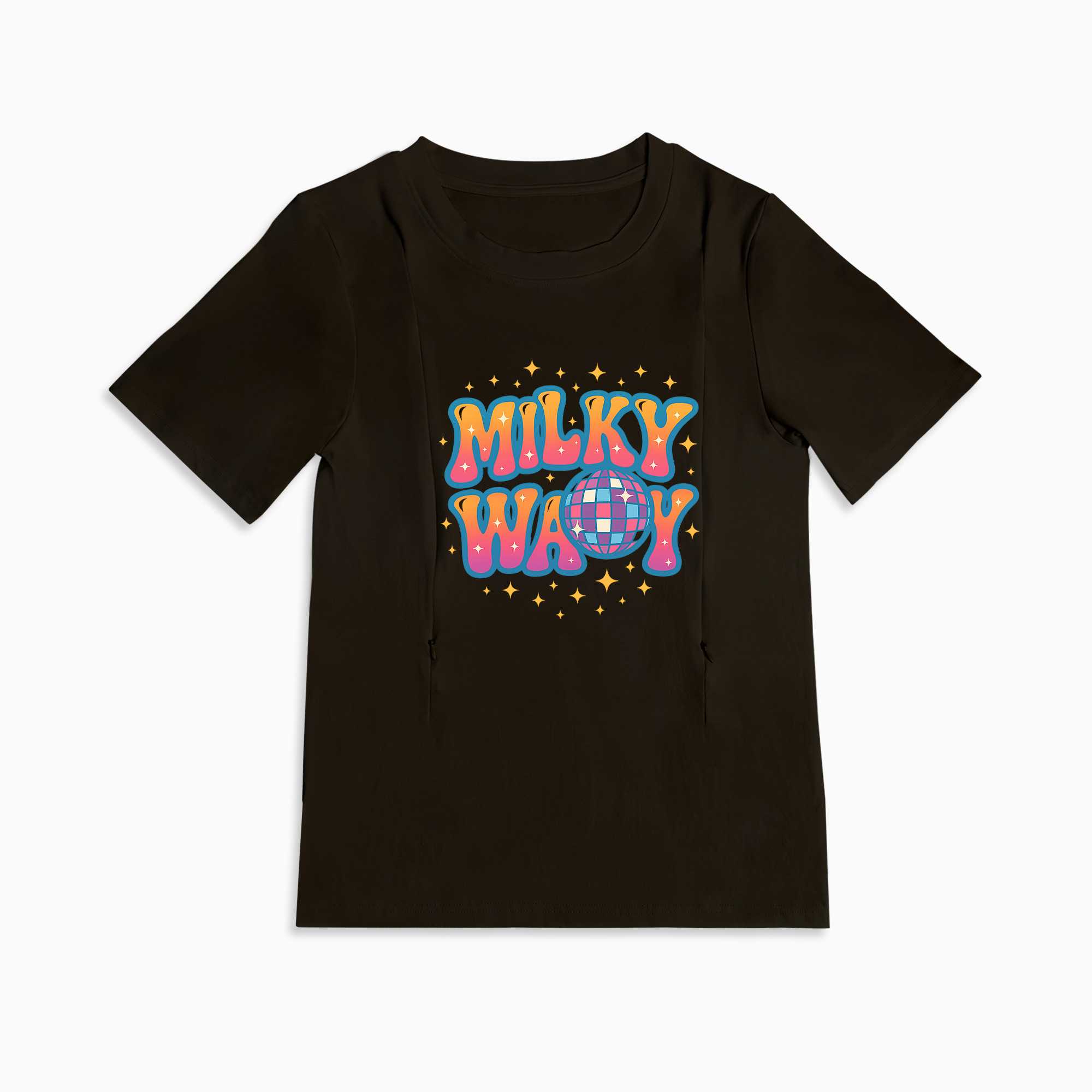Side Zipper Breastfeeding Top | "The Milky Way" Funny Mom Shirt