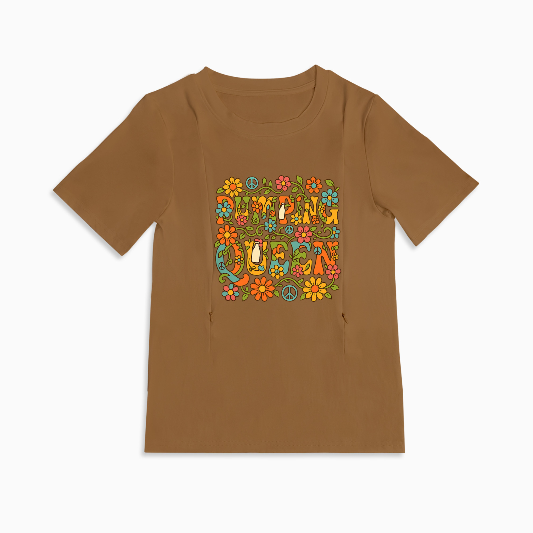 Pumping Queen Tee | Functional Nursing Shirt with Hidden Zippers