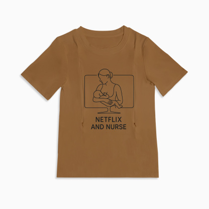 Graphic Nursing Tee | Netflix & Nurse Quote | Easy Side Zipper Access