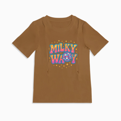 Side Zipper Breastfeeding Top | "The Milky Way" Funny Mom Shirt
