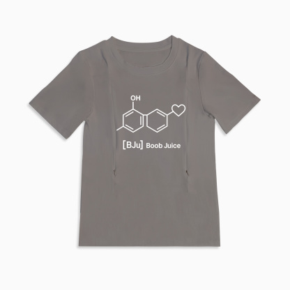 Perfect Baby Shower Gift | Boob Juice Zipper Nursing T-Shirt