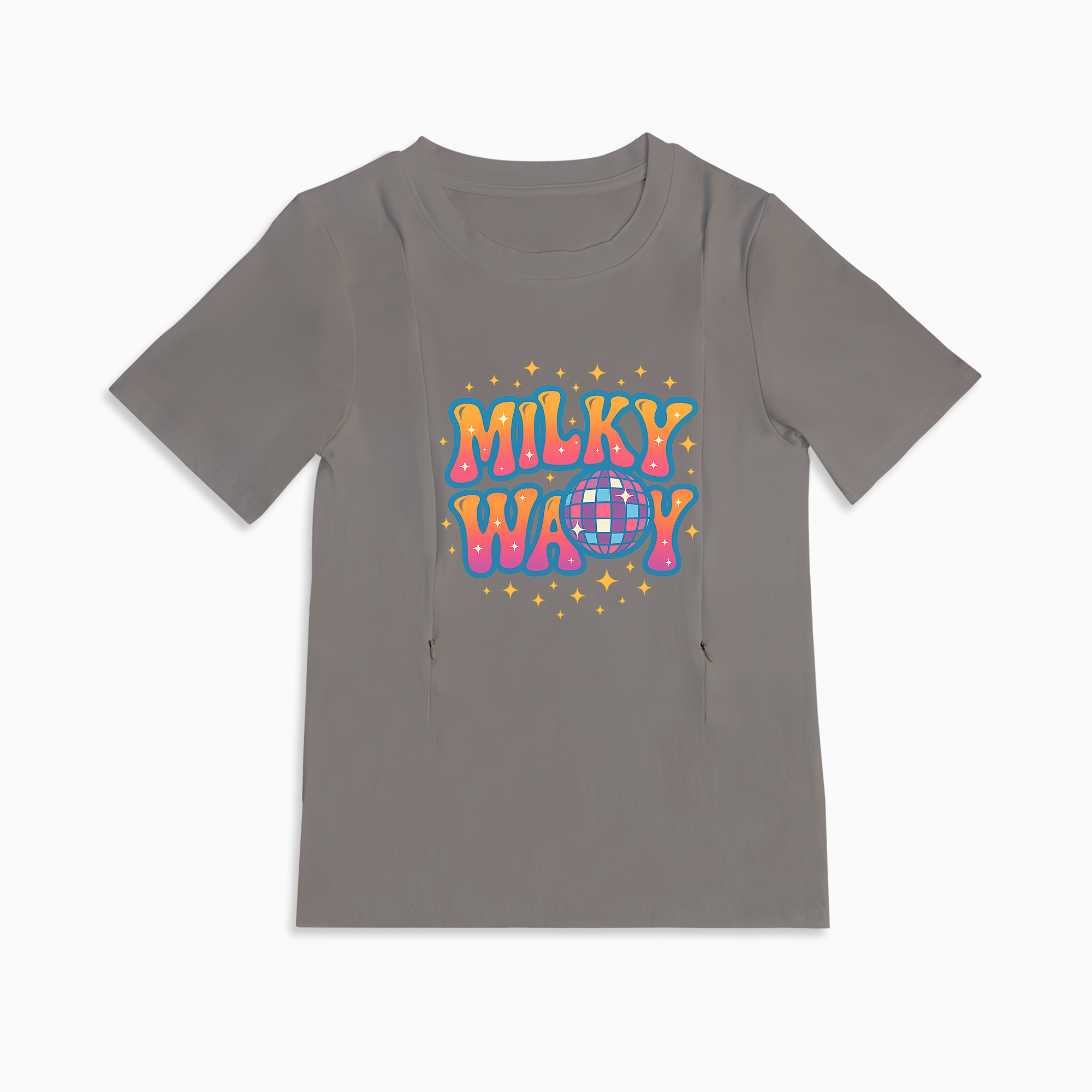 Side Zipper Breastfeeding Top | "The Milky Way" Funny Mom Shirt