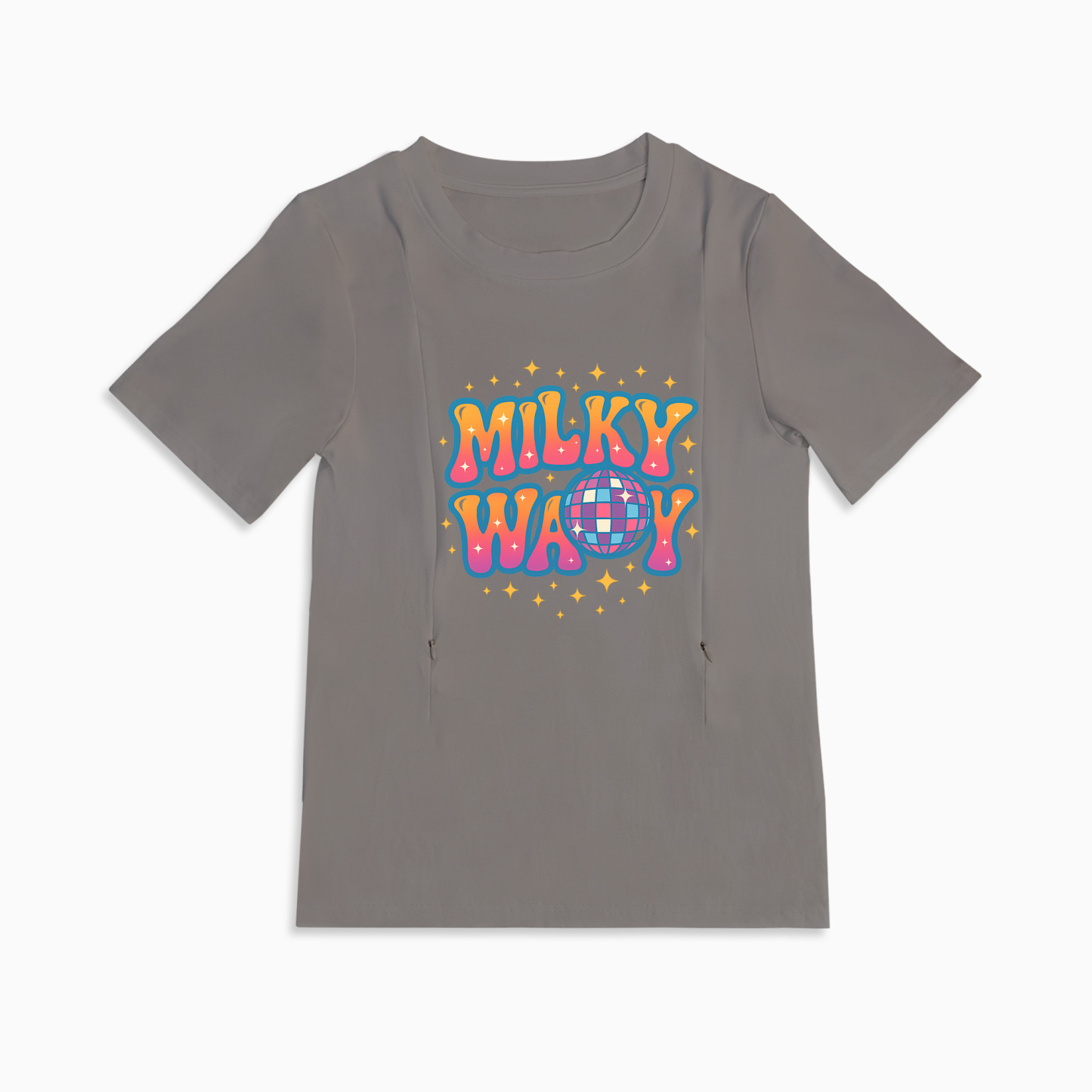 Side Zipper Breastfeeding Top | "The Milky Way" Funny Mom Shirt
