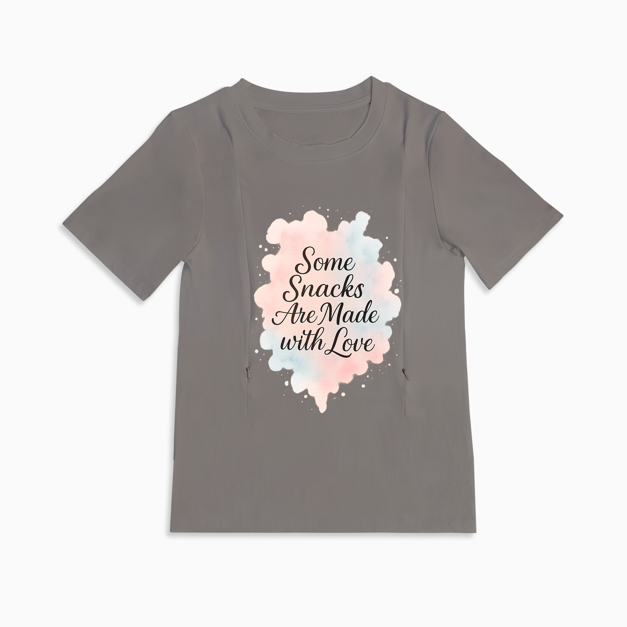 Cute Baby Shower Gift | "Snacks Made with Love" Nursing T-Shirt