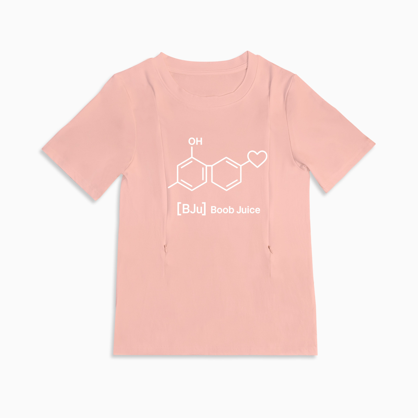 Perfect Baby Shower Gift | Boob Juice Zipper Nursing T-Shirt
