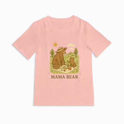 Mama Bear Postpartum Tee | Stylish & Functional Nursing Zippers