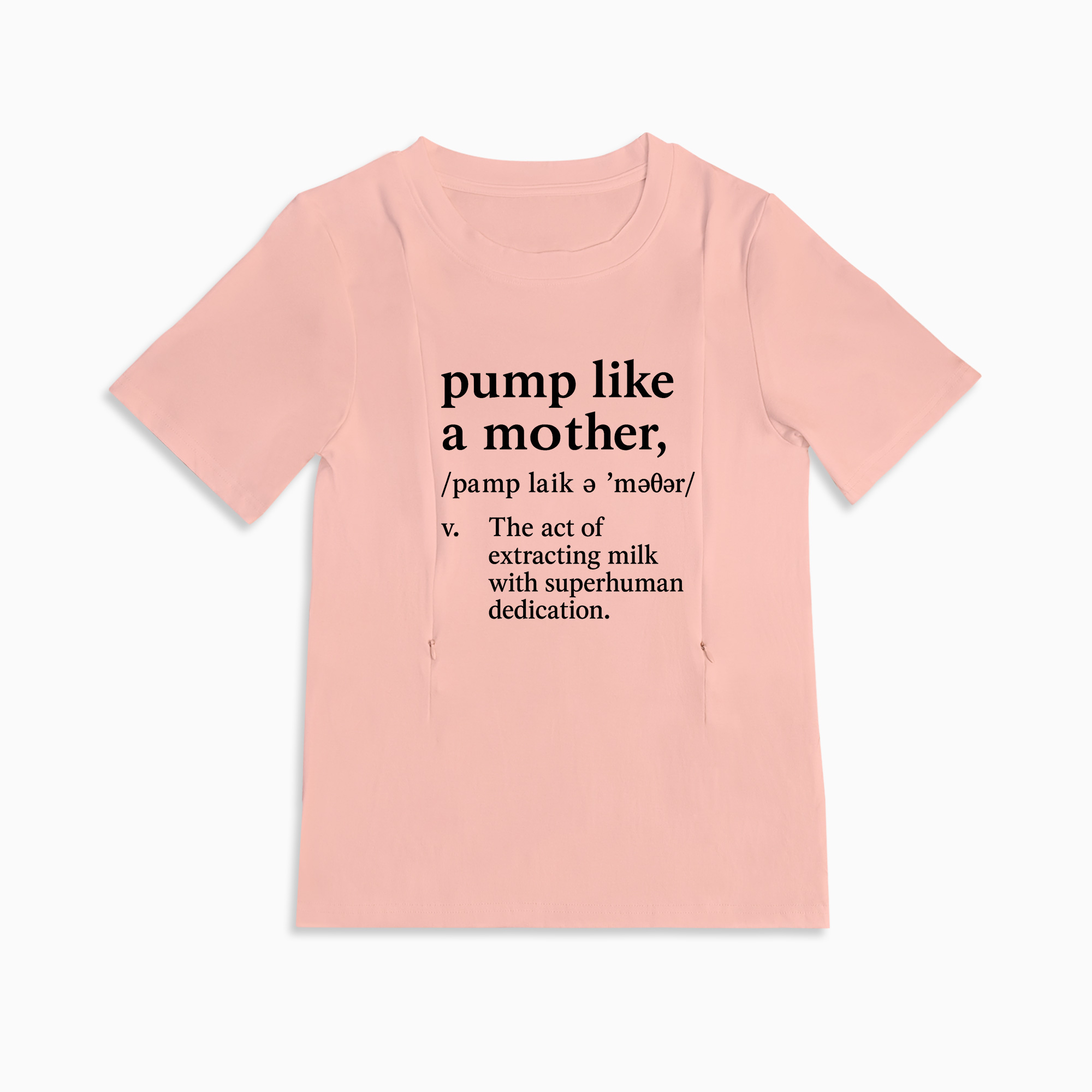 "Pump Like a Mother" Nursing Top | Soft Cotton & Easy Zipper Access
