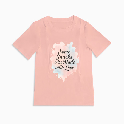 Cute Baby Shower Gift | "Snacks Made with Love" Nursing T-Shirt