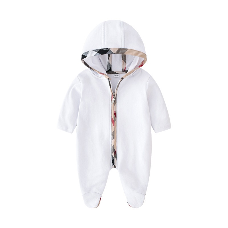 Baby Boy Hooded Long-Sleeve Jumpsuits