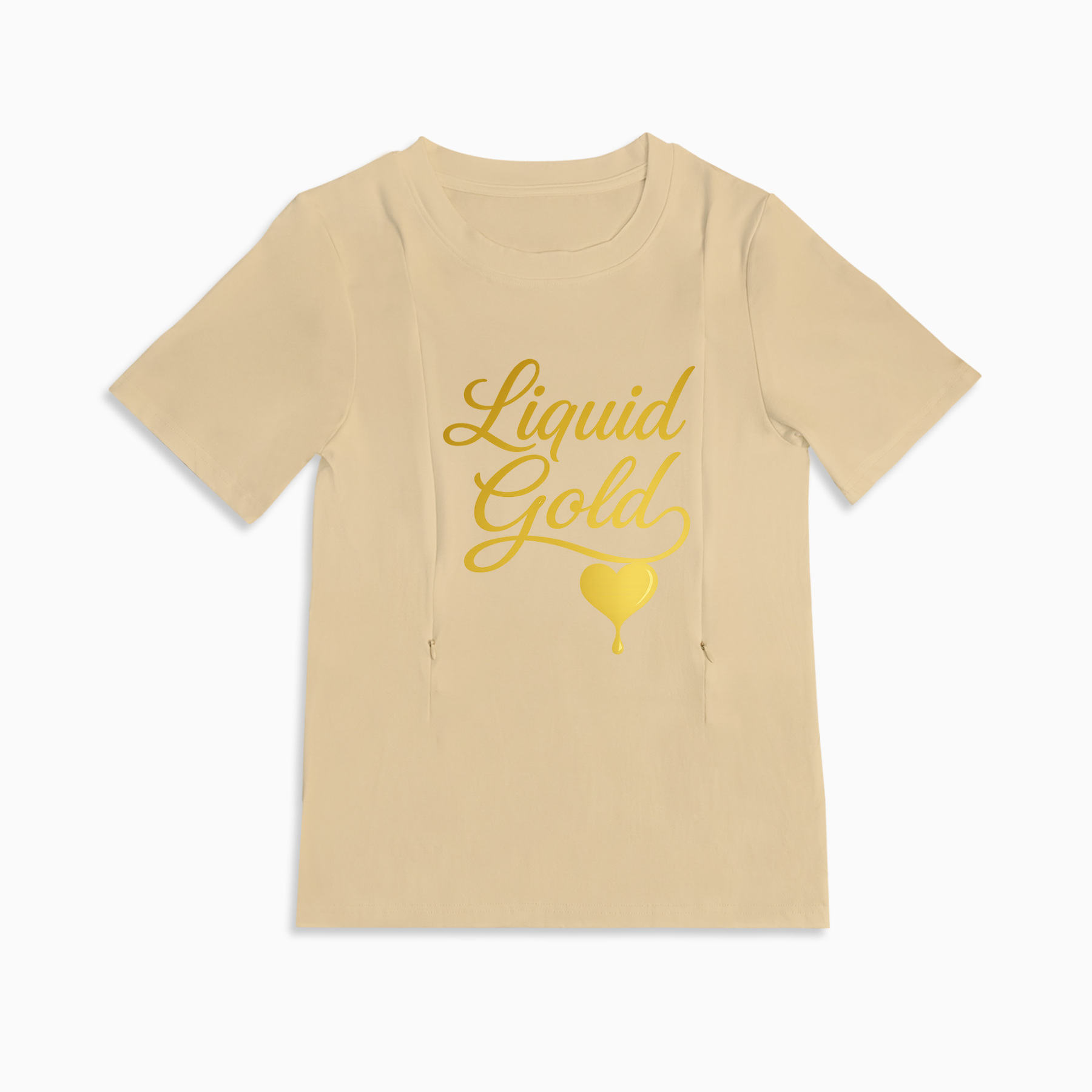 Totkeeps Liquid Gold Breastfeeding Tee | Easy Side Zippers