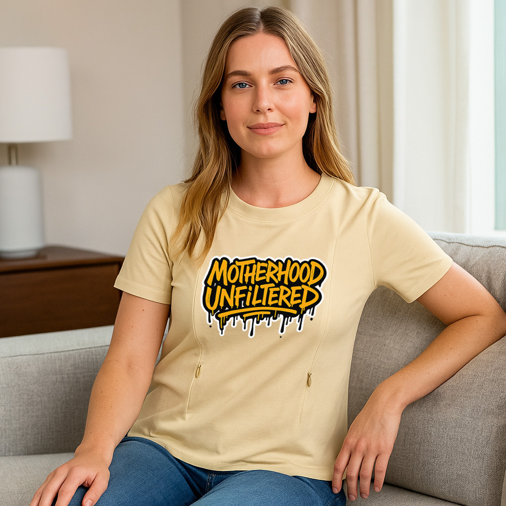 Motherhood Unfiltered Tee | Functional Nursing Top with | brand