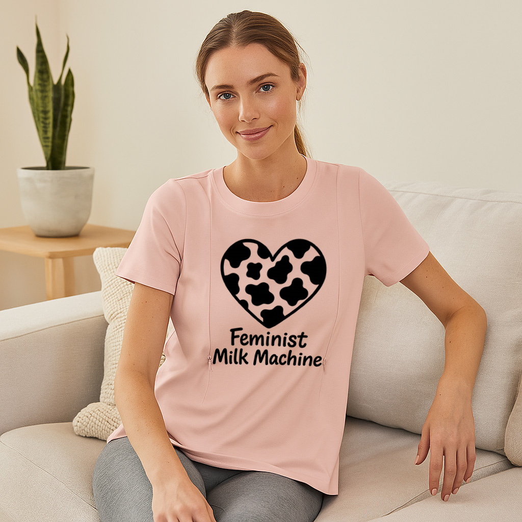 Baby Shower Gift: Feminist Milk Machine Nursing Tee wit | brand