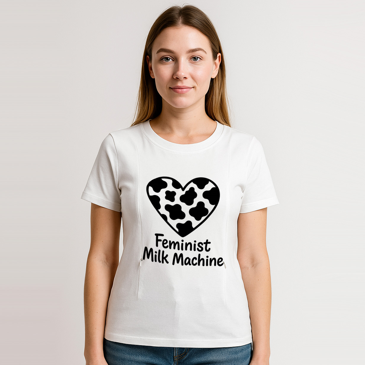Baby Shower Gift: Feminist Milk Machine Nursing Tee wit | brand