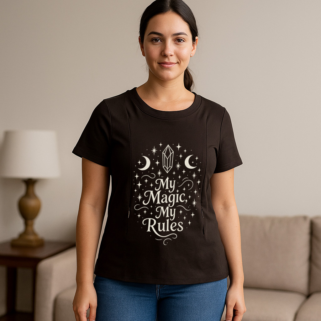 "My Baby My Rules" Tee | The Perfect Zippered Nursing Shirt