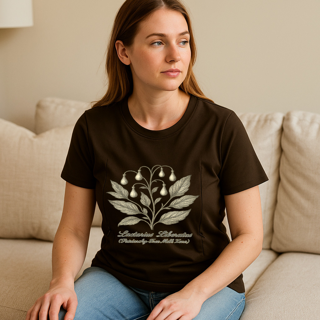 Postpartum Tee for Nursing | Patriarchy-Free Milk Zone  | brand