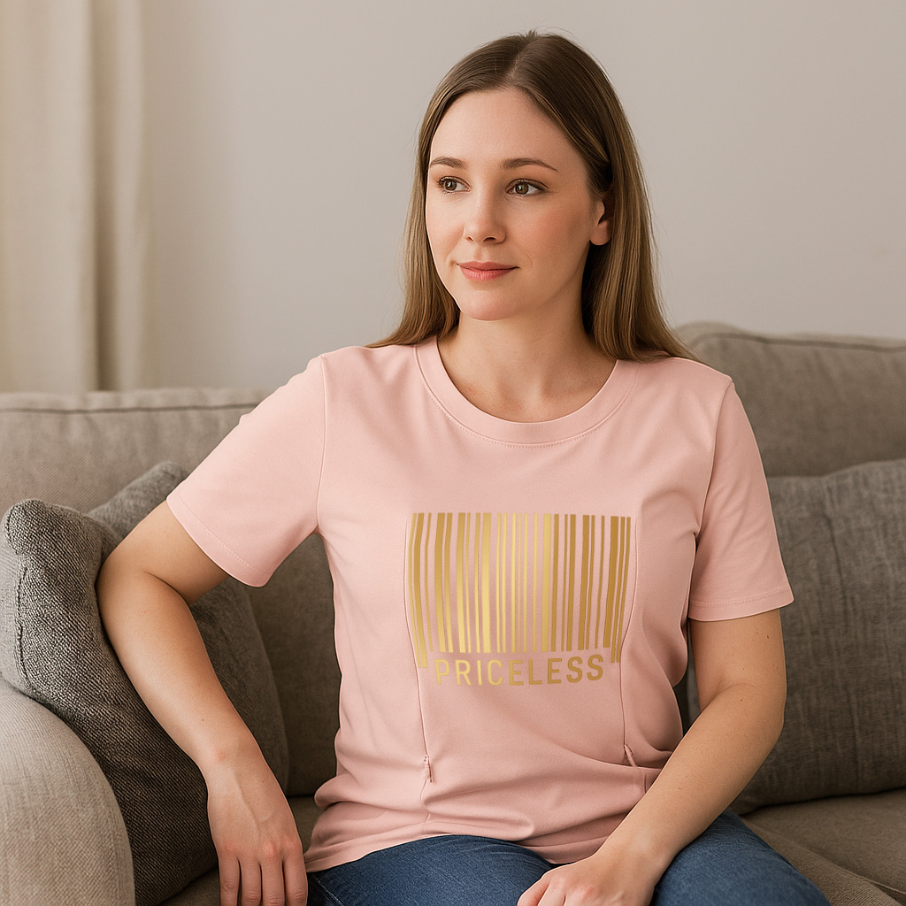 Baby Shower Gift: Liquid Gold Inside Nursing Tee with D | brand