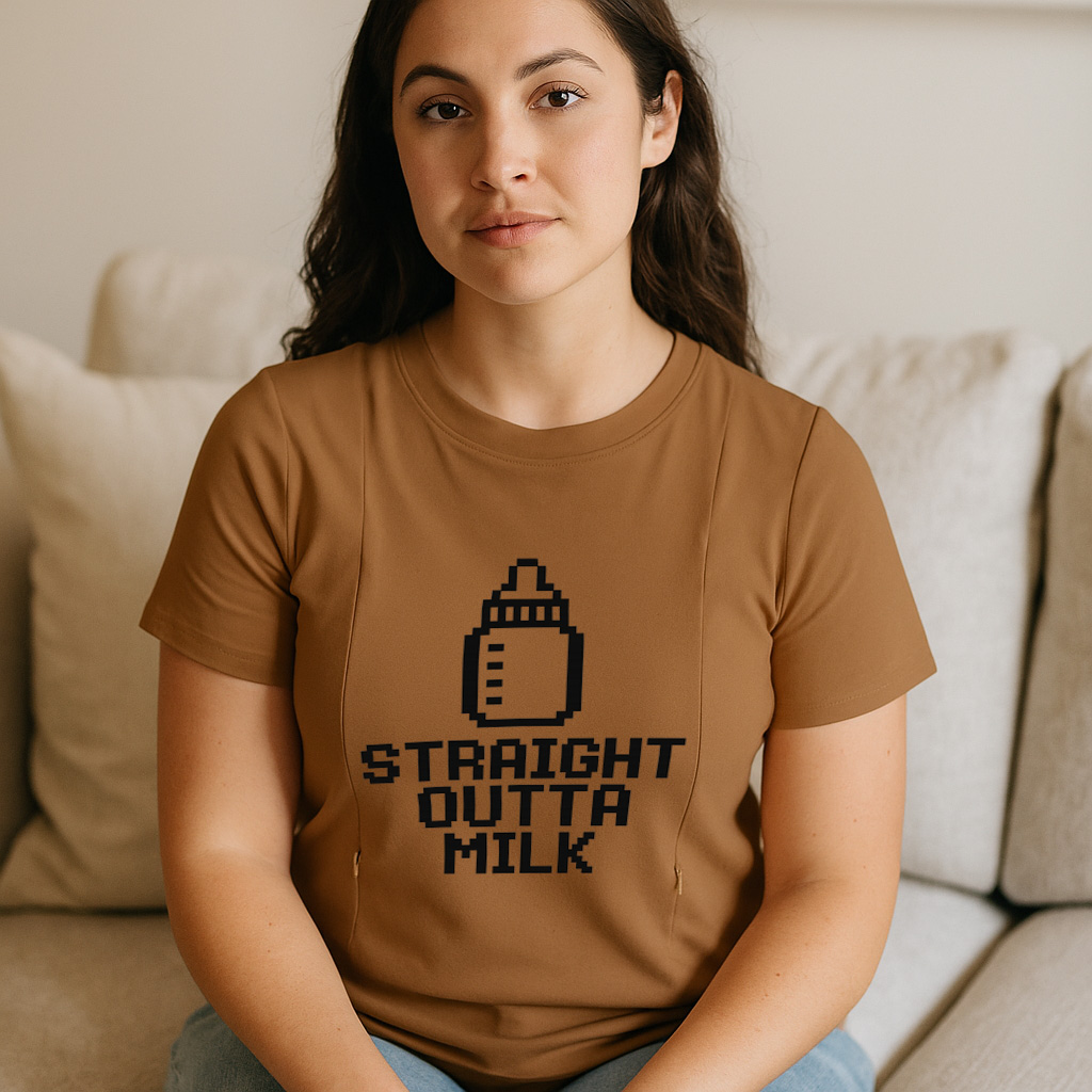 Baby Shower Gift for Mom | Straight Outta Milk Breastfe | brand