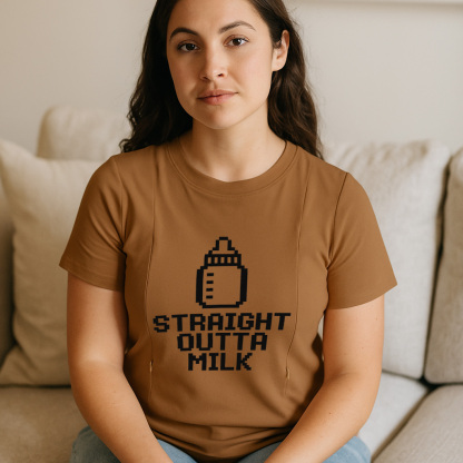 Baby Shower Gift for Mom | Straight Outta Milk Breastfe | brand