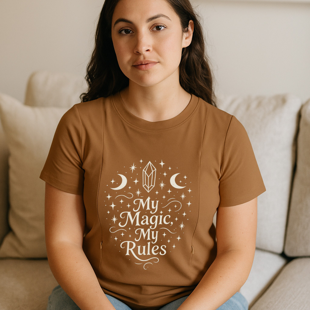 "My Baby My Rules" Tee | The Perfect Zippered Nursing Shirt