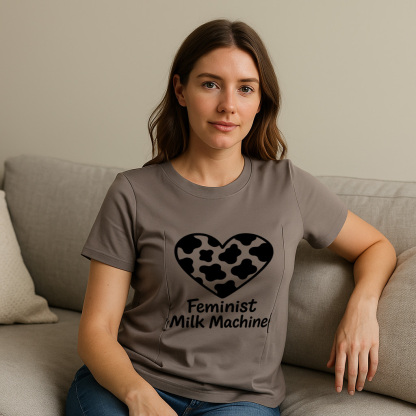 Baby Shower Gift: Feminist Milk Machine Nursing Tee wit | brand