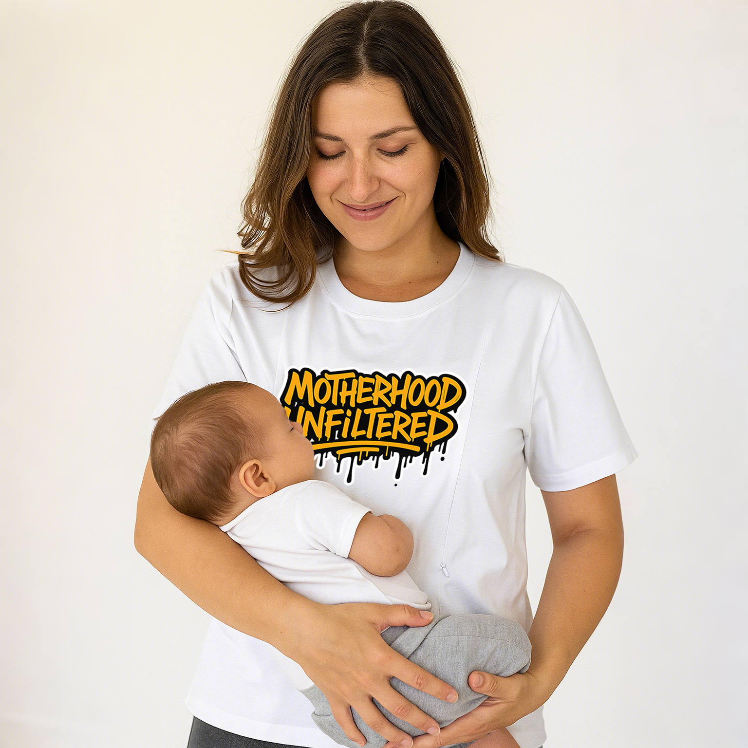 Motherhood Unfiltered Tee | Functional Nursing Top with | brand