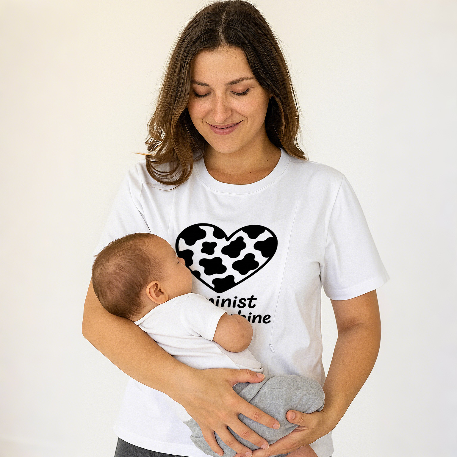 Baby Shower Gift: Feminist Milk Machine Nursing Tee wit | brand