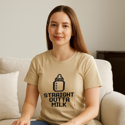 Baby Shower Gift for Mom | Straight Outta Milk Breastfe | brand