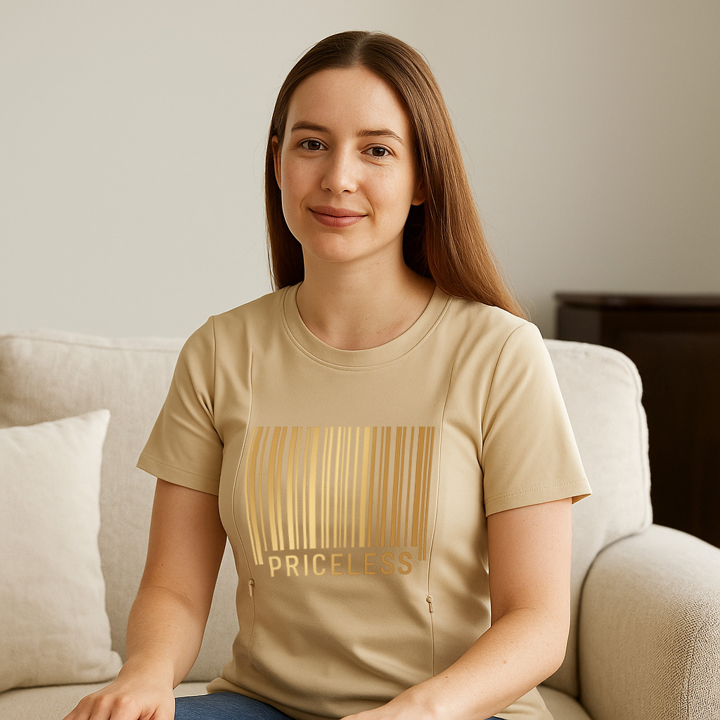 Baby Shower Gift: Liquid Gold Inside Nursing Tee with D | brand