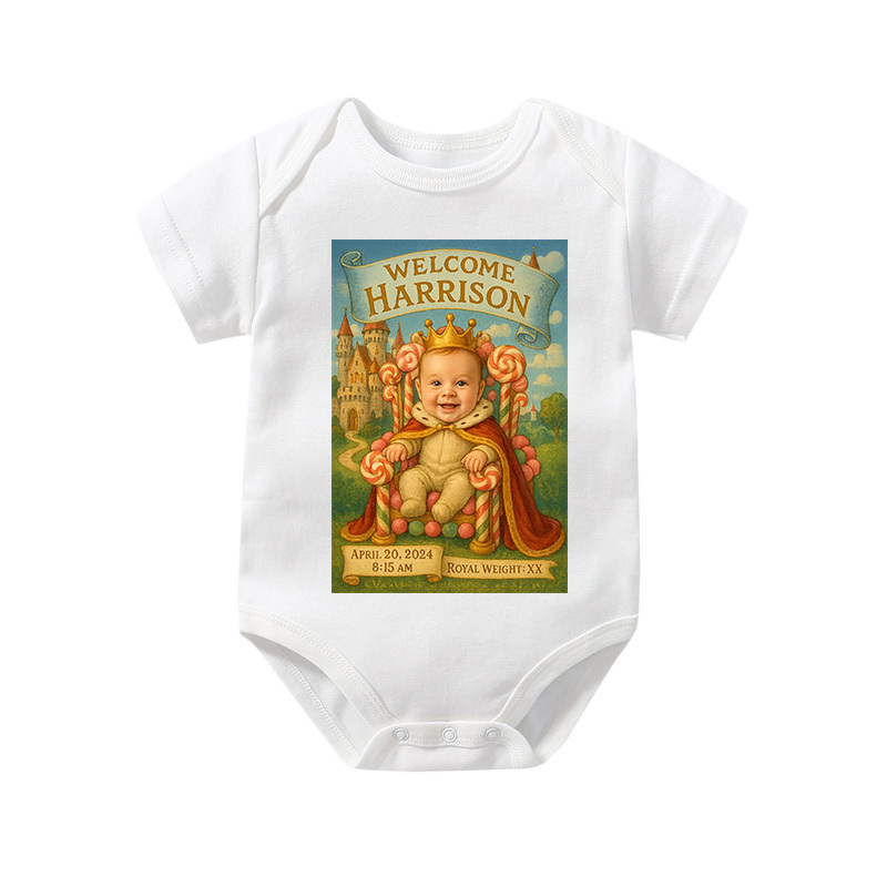 Personalized Royal Snap Rompers