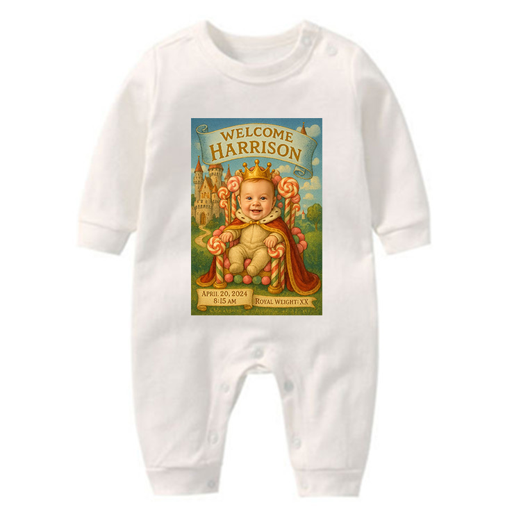 Personalized Royal Snap Rompers