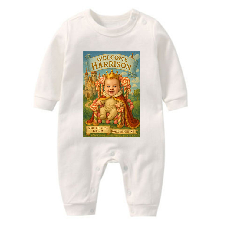 Personalized Royal Snap Rompers