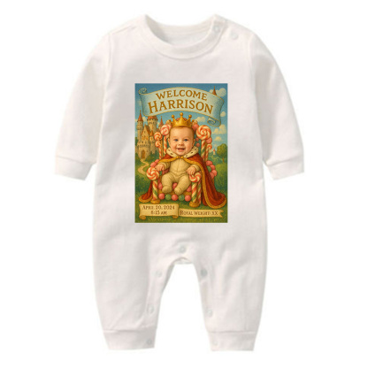 Personalized Royal Snap Rompers