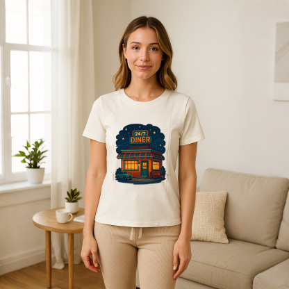 Postpartum T-Shirt with Nursing Zippers | 24/7 Diner Humor