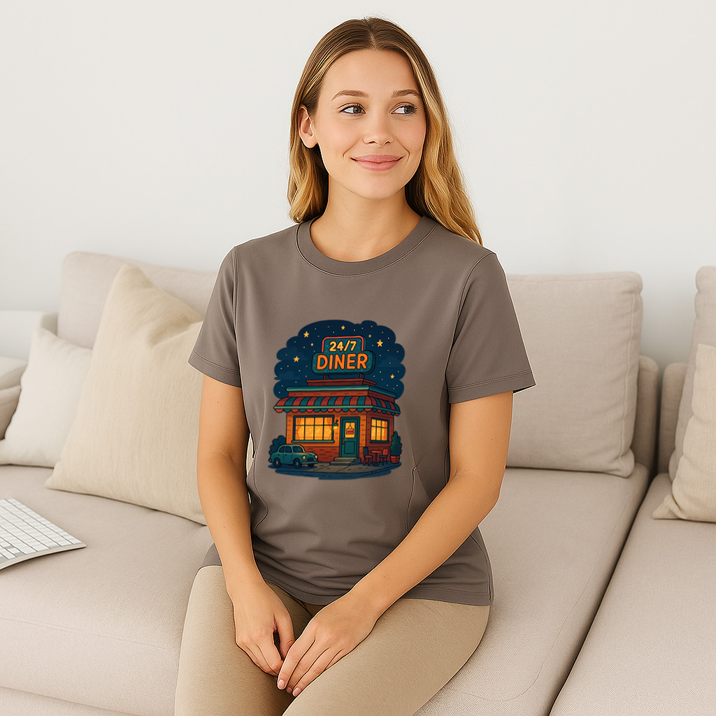 Postpartum T-Shirt with Nursing Zippers | 24/7 Diner Humor