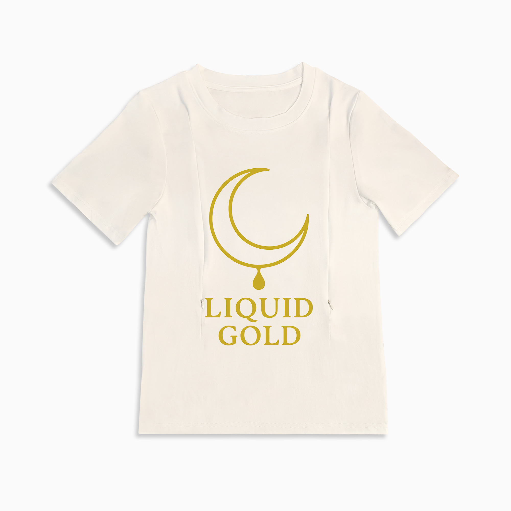 Totkeeps "liquid Gold" Tee | The Perfect Zipper Nursing Shirt