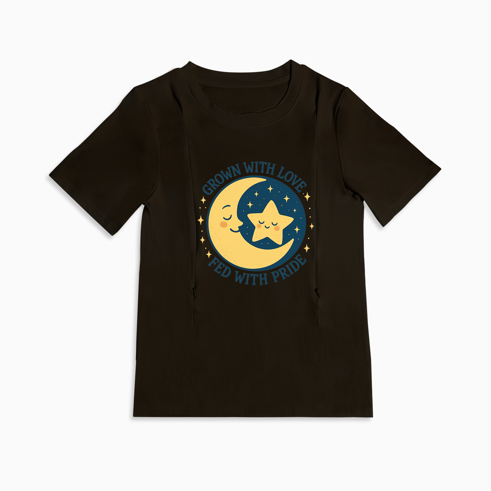 "Grown with Love" Tee for Nursing Moms | Side Zip for Easy Feeding