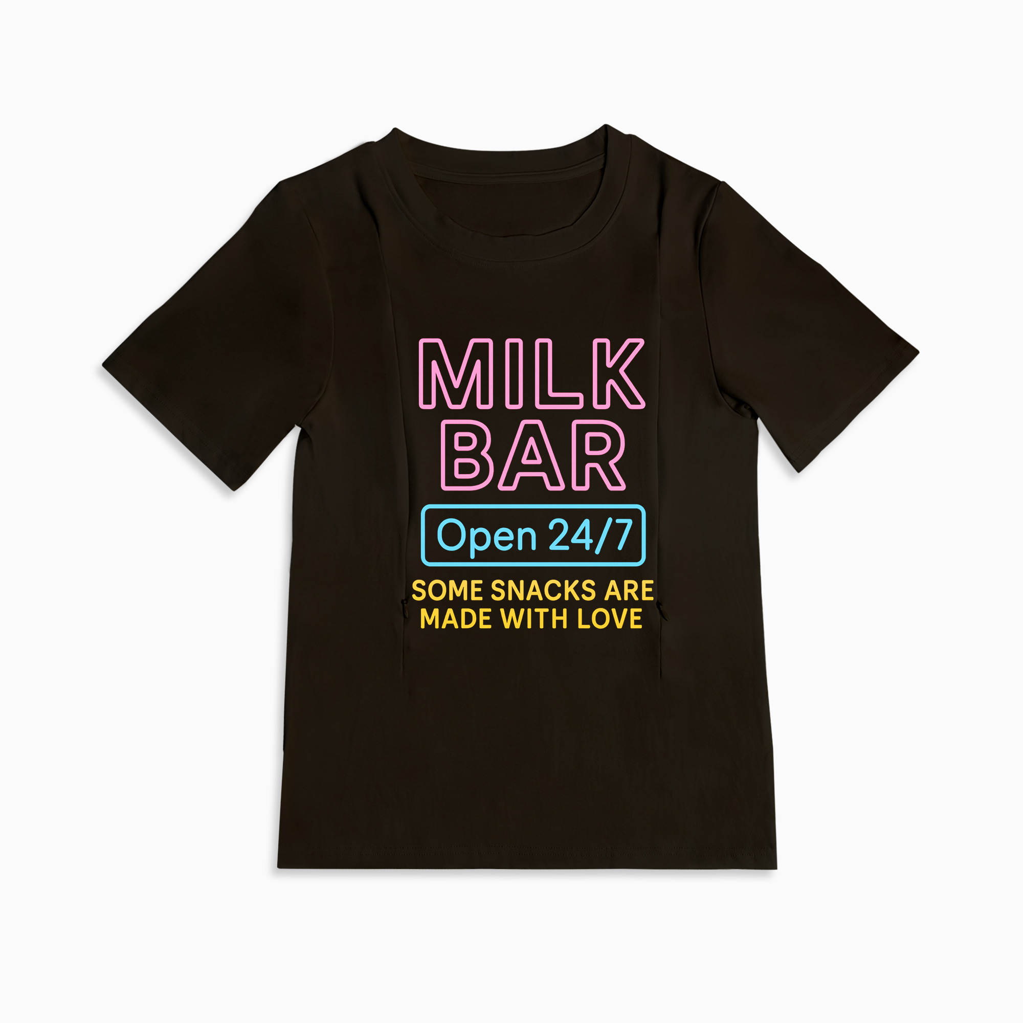 Zipper Nursing Shirt for Breastfeeding Moms | Snacks Made with Love