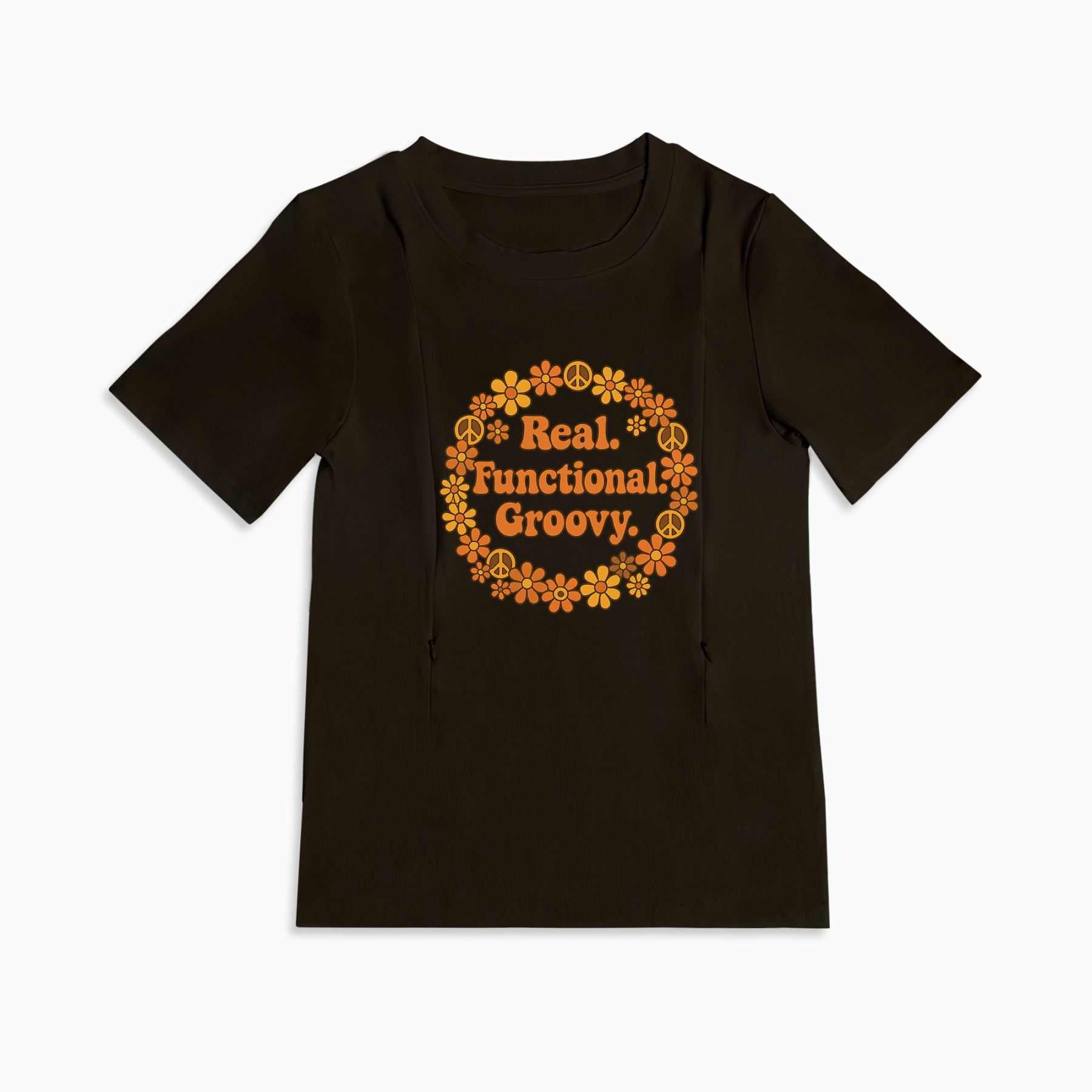 Zipper Nursing Shirt for Moms | "Yes They're Real & Fun | brand