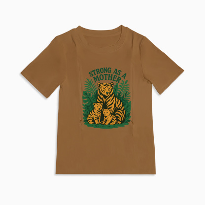 Zipper Nursing Top for Breastfeeding | Strong as a Mother Graphic