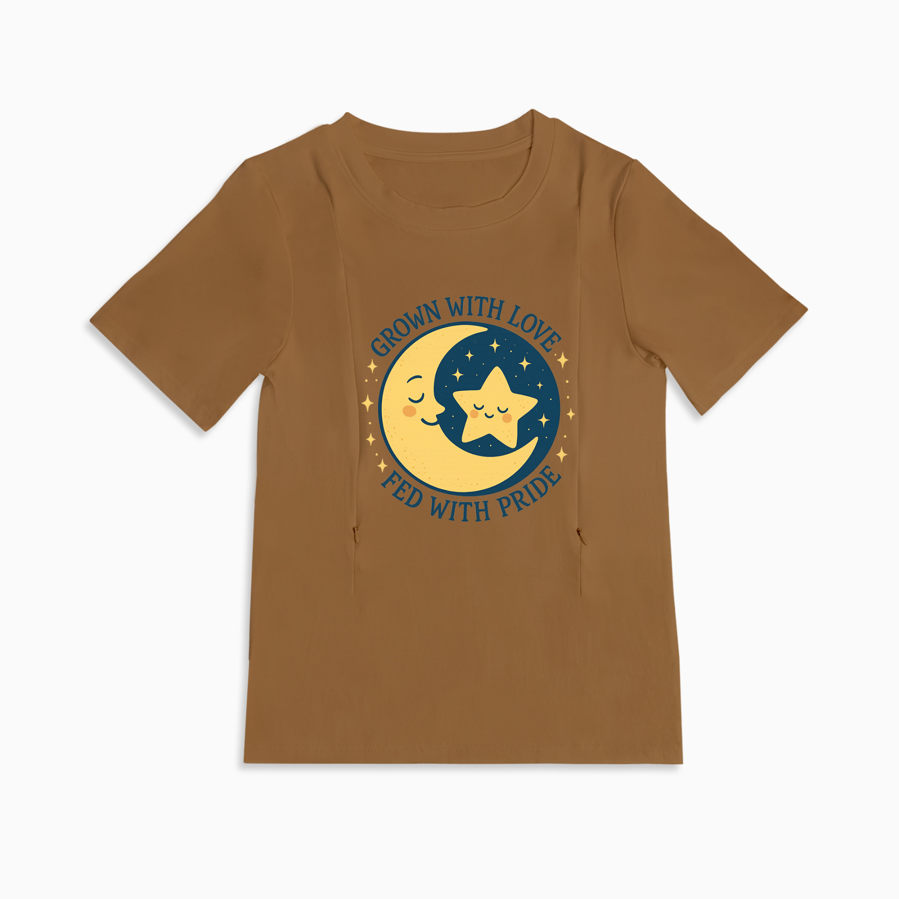 "Grown with Love" Tee for Nursing Moms | Side Zip for Easy Feeding