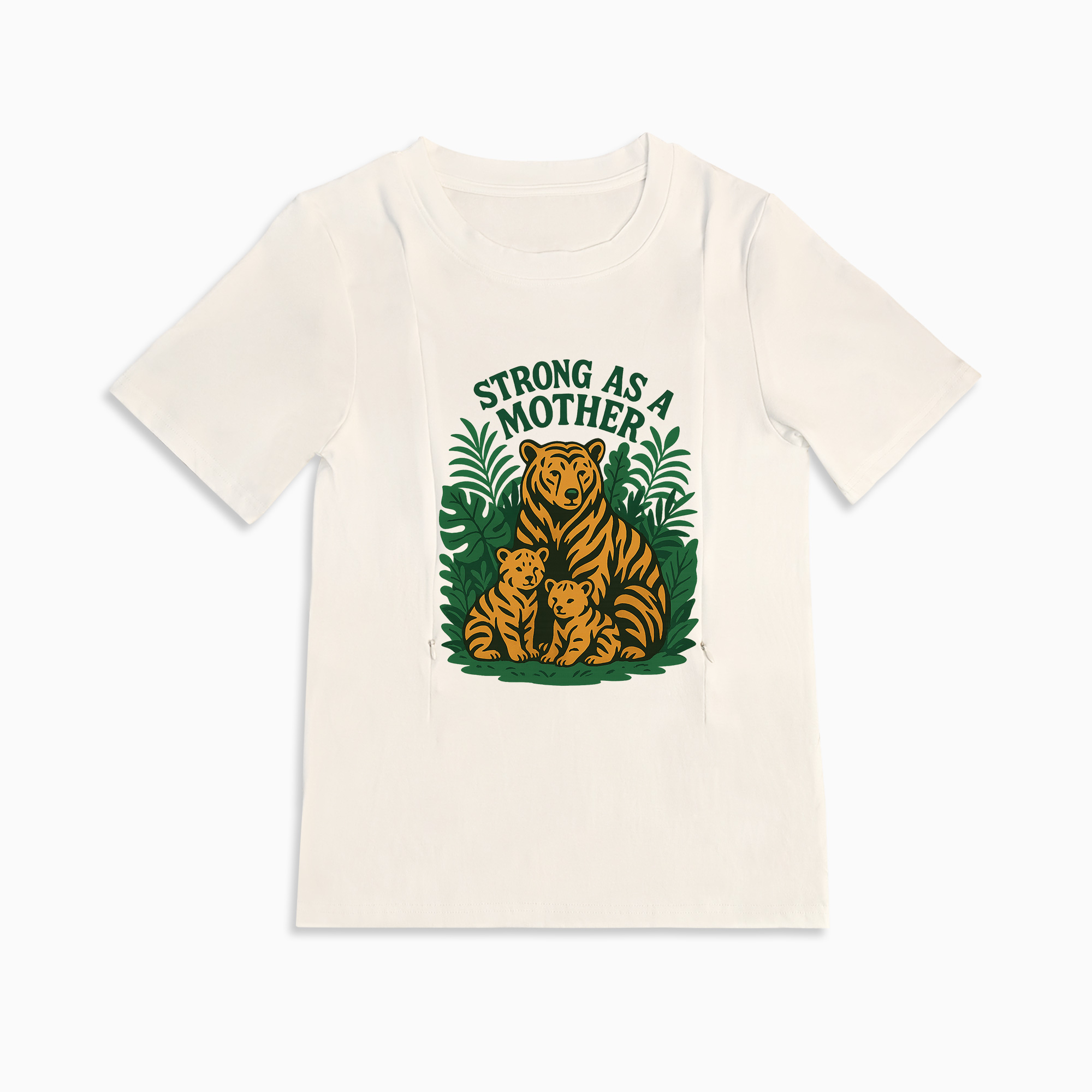 Zipper Nursing Top for Breastfeeding | Strong as a Mother Graphic