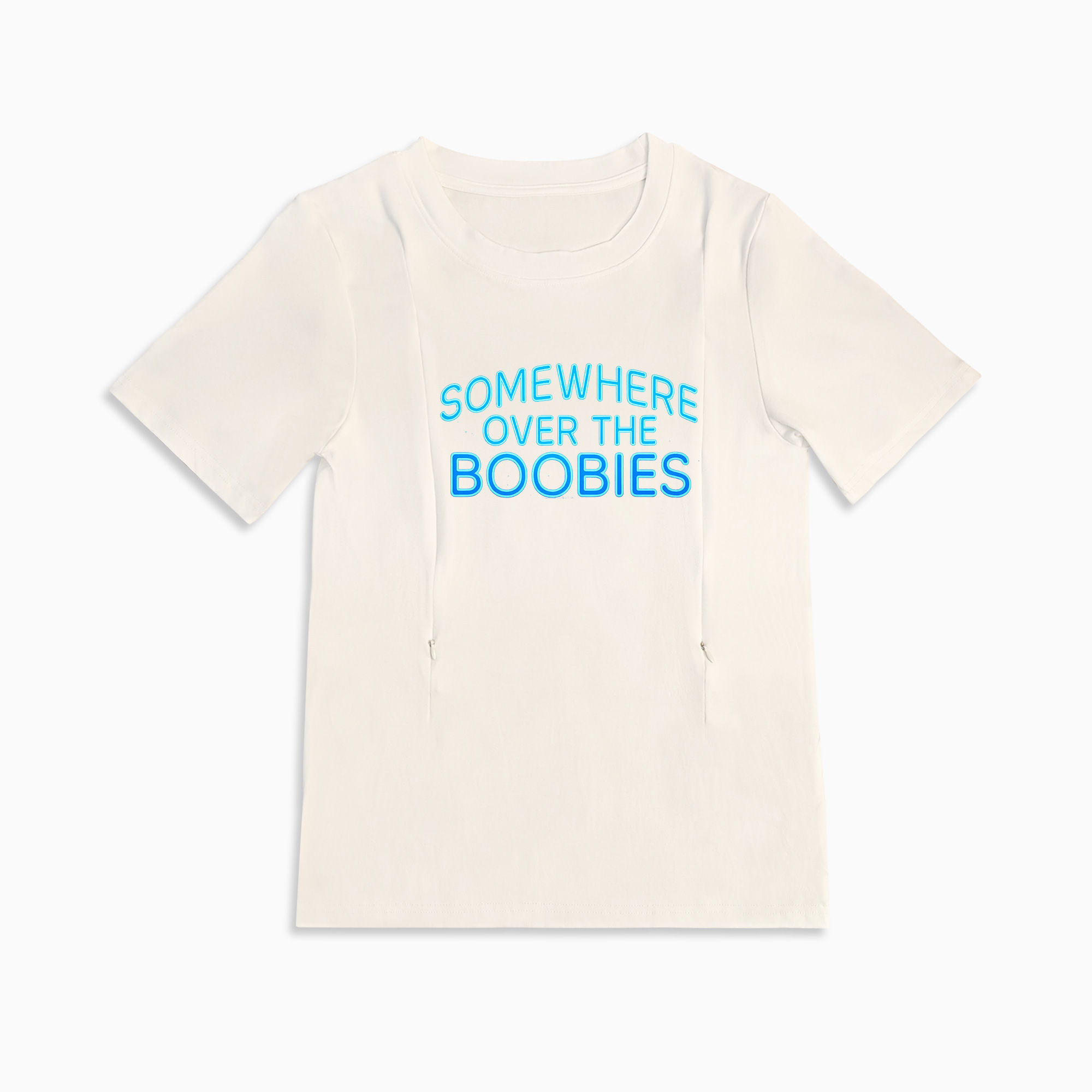 "Somewhere Over the Boobies" | The Perfect Funny Zippered Nursing Shirt