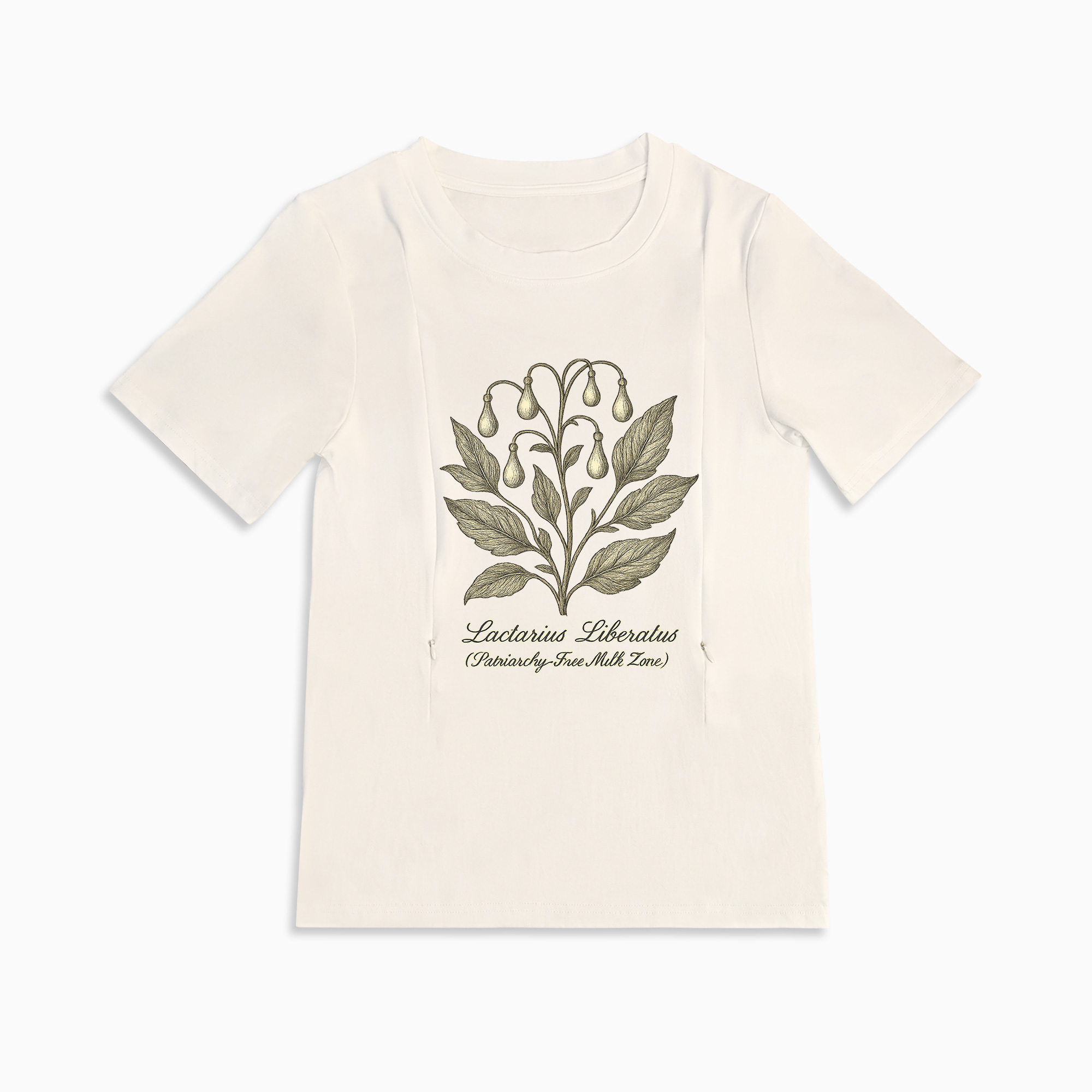 Postpartum Tee for Nursing | Patriarchy-Free Milk Zone | Cotton