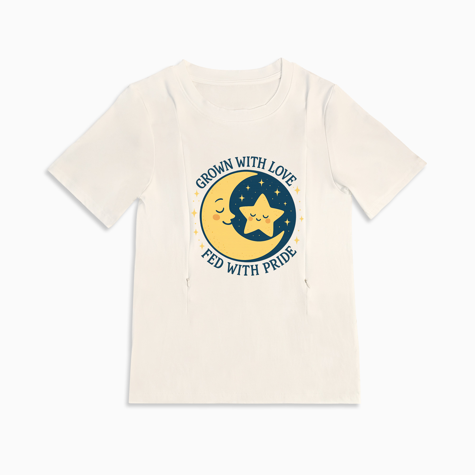 "Grown with Love" Tee for Nursing Moms | Side Zip for Easy Feeding