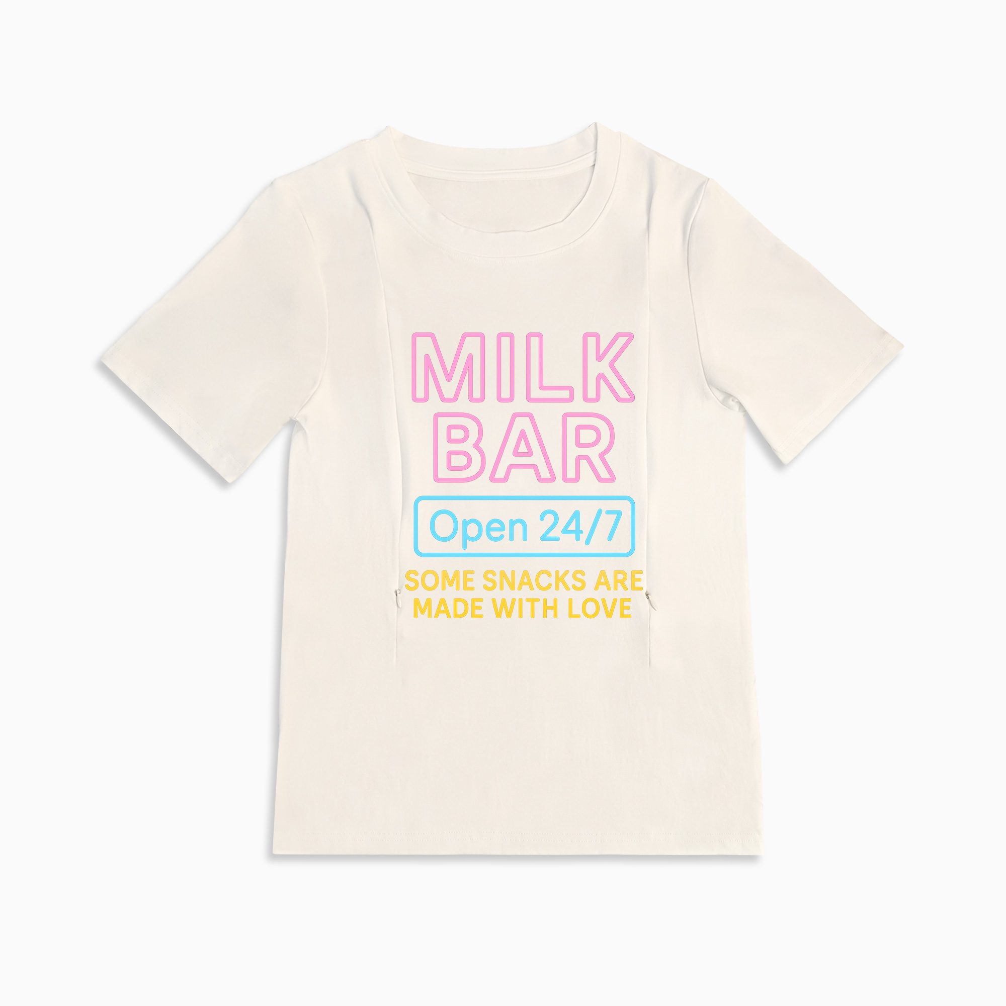 Zipper Nursing Shirt for Breastfeeding Moms | Snacks Made with Love